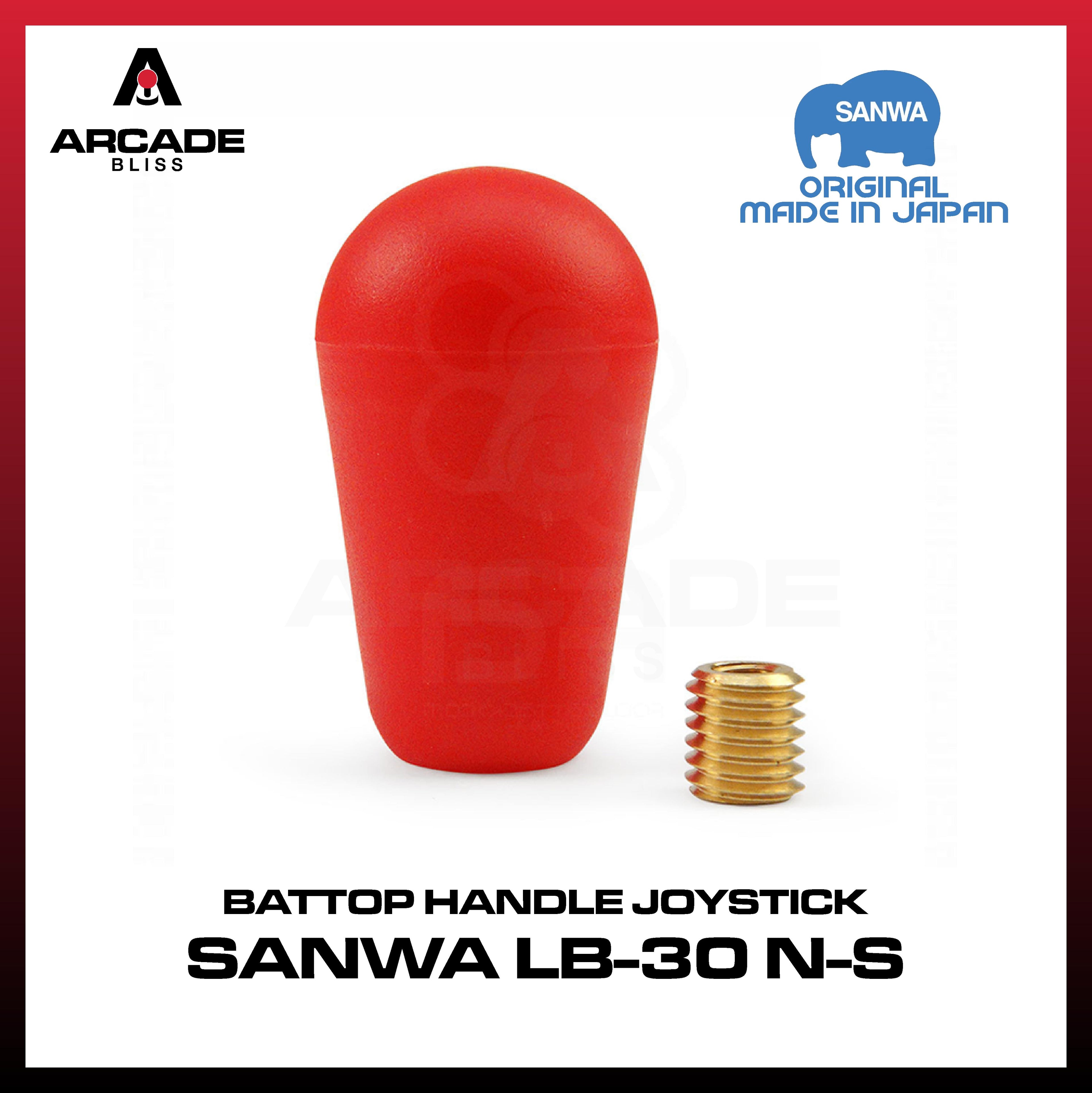 Sanwa LB-30 N-S Handle Battop White Putih Bat Top American Style Arcade Stick Controller Accesories Original Japan