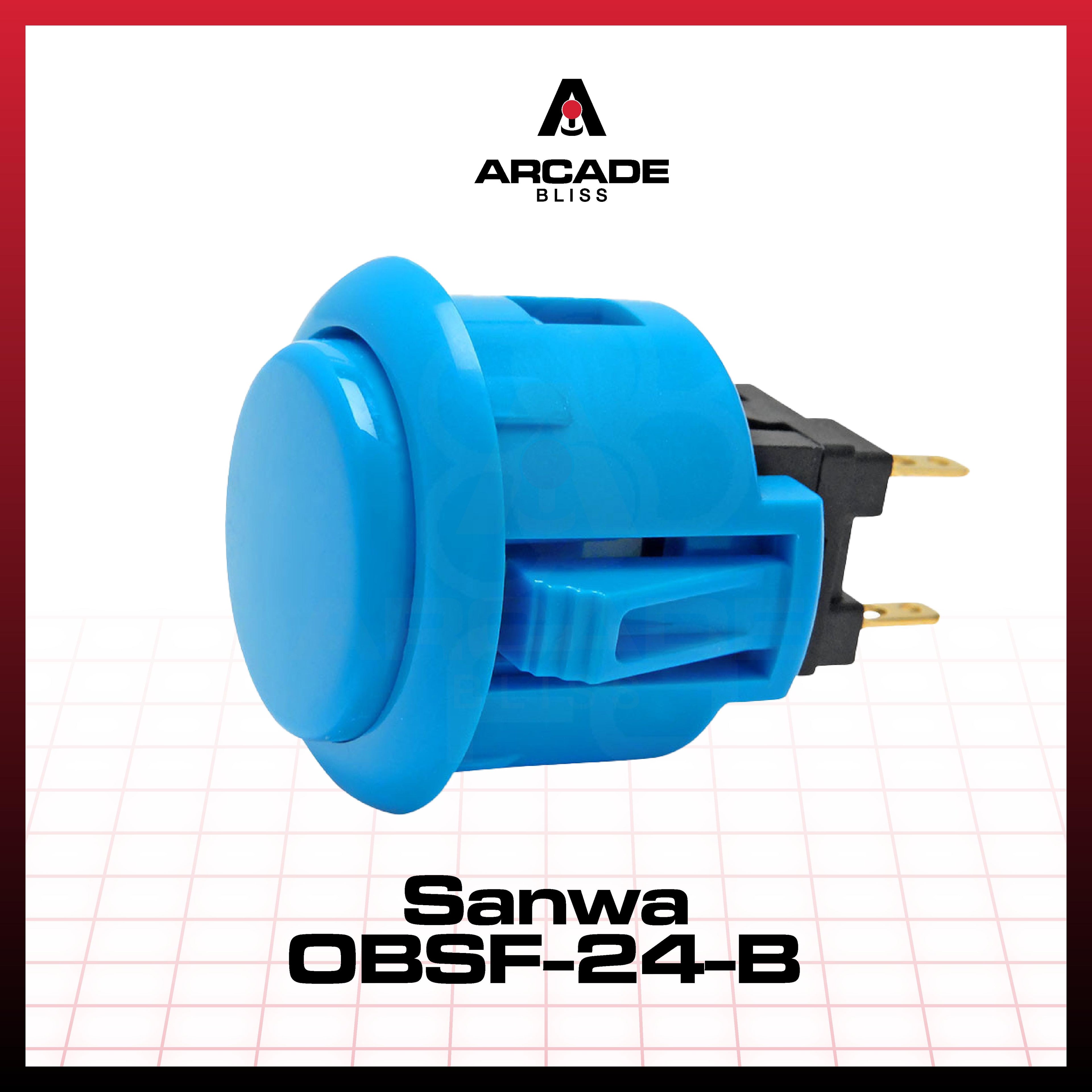 Original SANWA OBSF-24-Y Push On Button 24mm Arcade Stick Fighting Controller Ding Dong Button