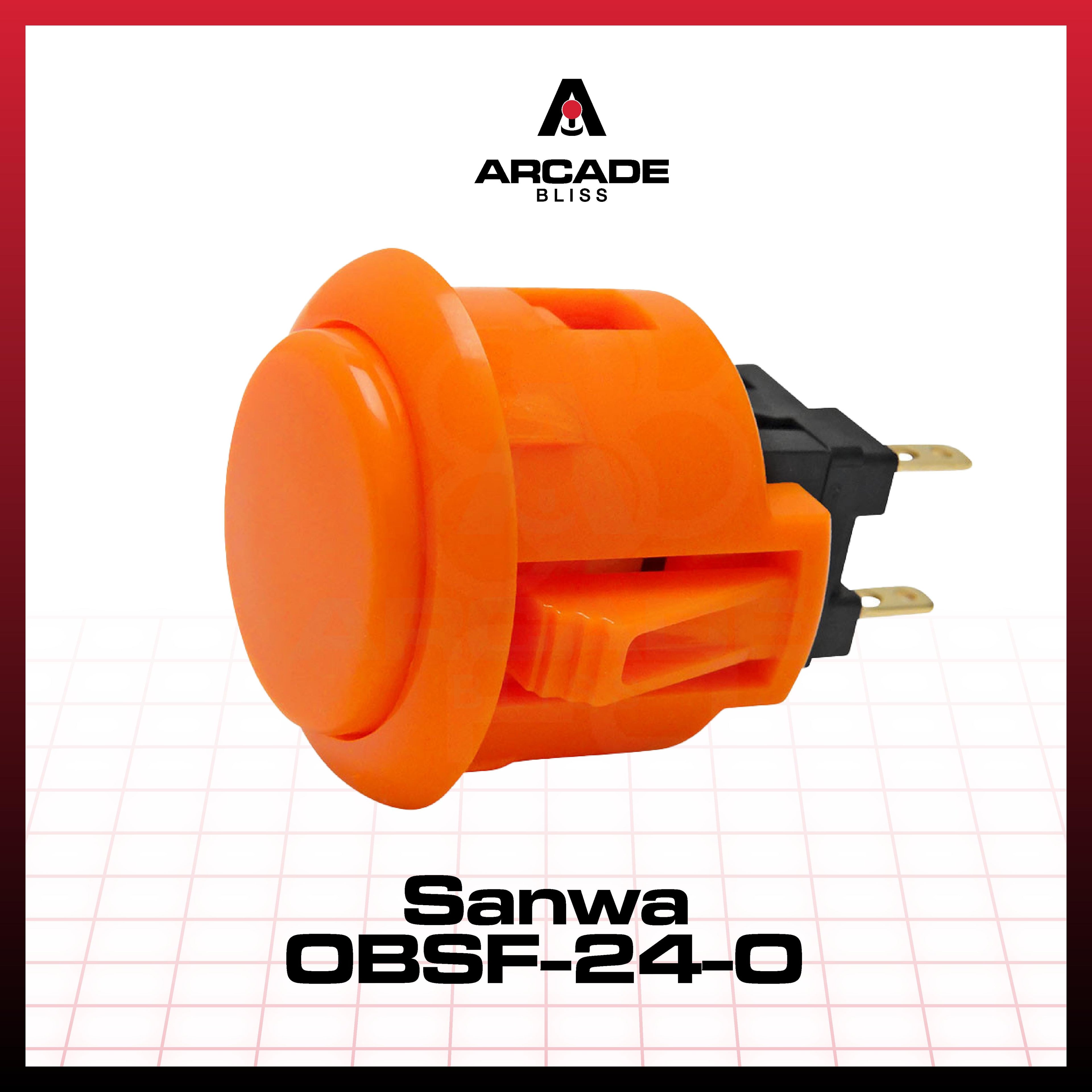 Original SANWA OBSF-24-Y Push On Button 24mm Arcade Stick Fighting Controller Ding Dong Button