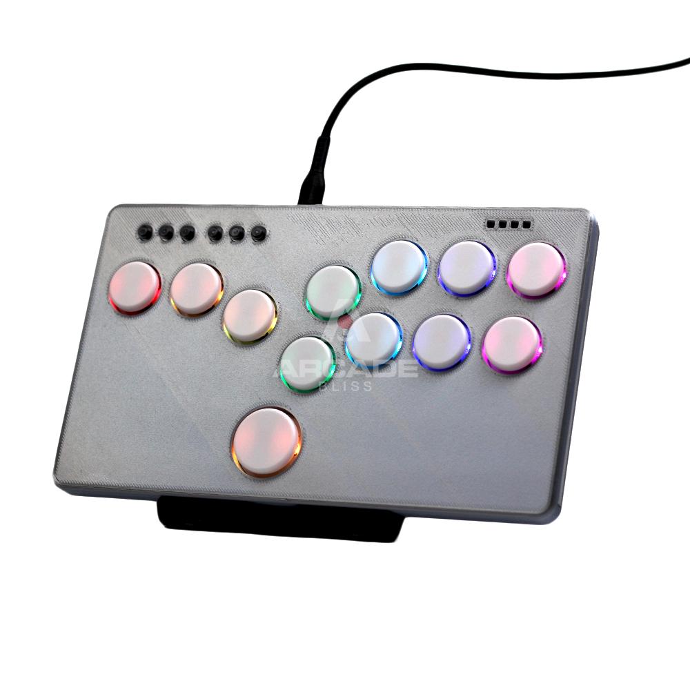 Flatbox Rev 5 RGB V2 Leverless Mini Hitbox Fighting Controller PS3 Switch PS4 Android PC All Button Arcade Stick Fightstick Gp2040-CE