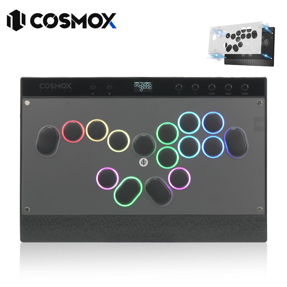 Haute42 C16S Split Layout Button Rim RGB Cosmox Hautepad Aluminium Arcade Joystick Controller Haute Leverless Fighting Stick Fightstick All Button Gamepad