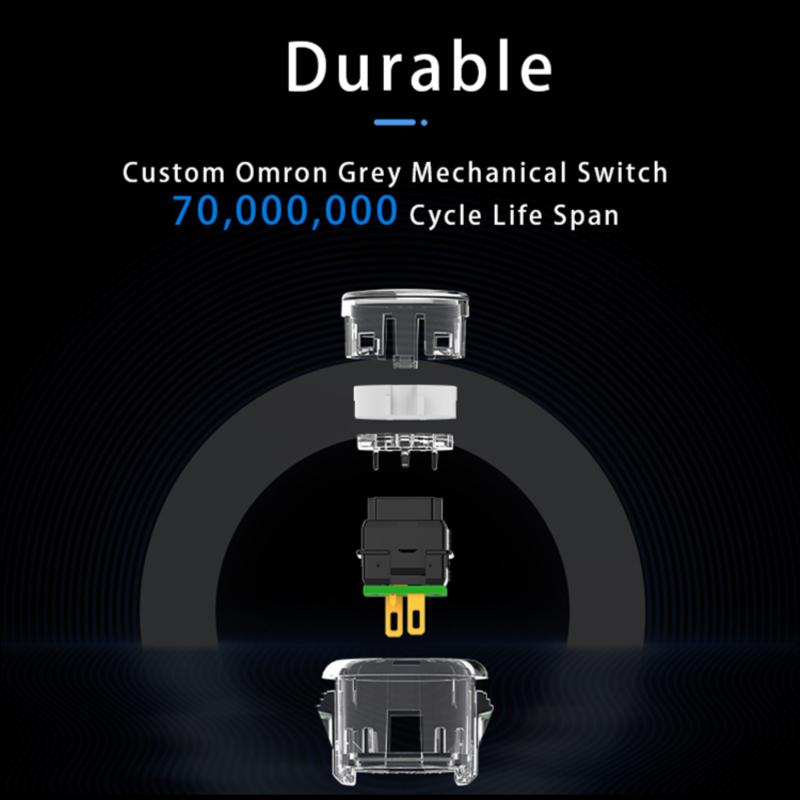 Qanba Gravity KS Mechanical Silent Arcade Stick Pushbutton 30mm 24mm Snap In Knob Dingdong Premium Original