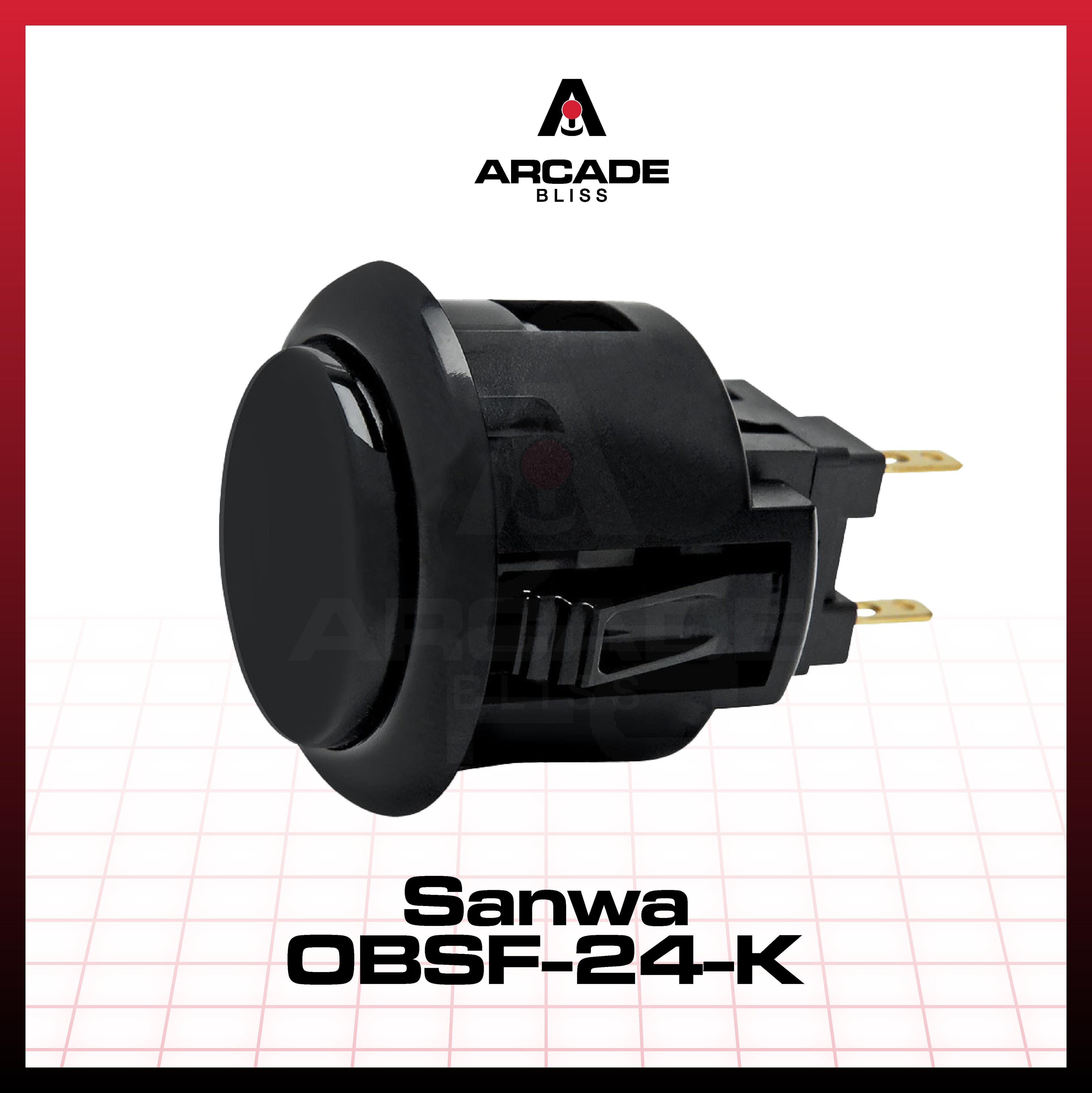 Original SANWA OBSF-24-Y Push On Button 24mm Arcade Stick Fighting Controller Ding Dong Button