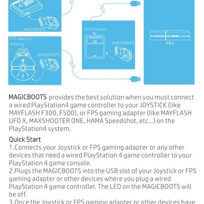 Mayflash MagicBoots FPS Adapter Converter For Hitbox Arcade Stick Xbox One Series X S GP2040-CE USB Passthrough Dongle