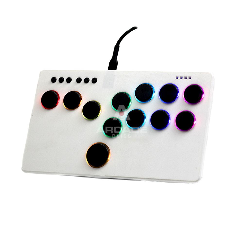Flatbox Rev 5 RGB V2 Leverless Mini Hitbox Fighting Controller PS3 Switch PS4 Android PC All Button Arcade Stick Fightstick Gp2040-CE