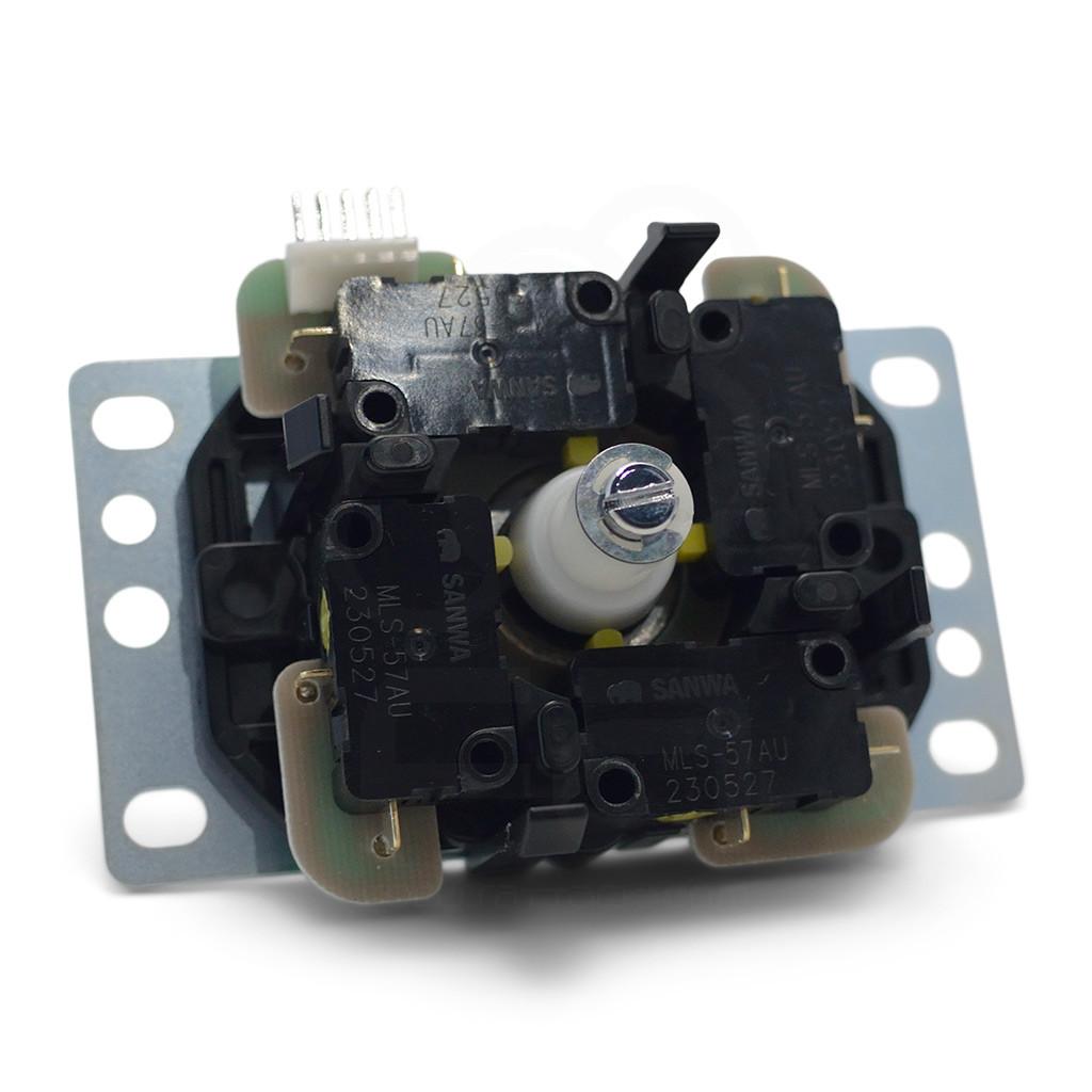 Sanwa JLX-TPML-8YT-SK Joystick Silent Lever Original Dengan 5 Pin Harness & Balltop Adjustable Silent Leaf Microswitch Made In Japan
