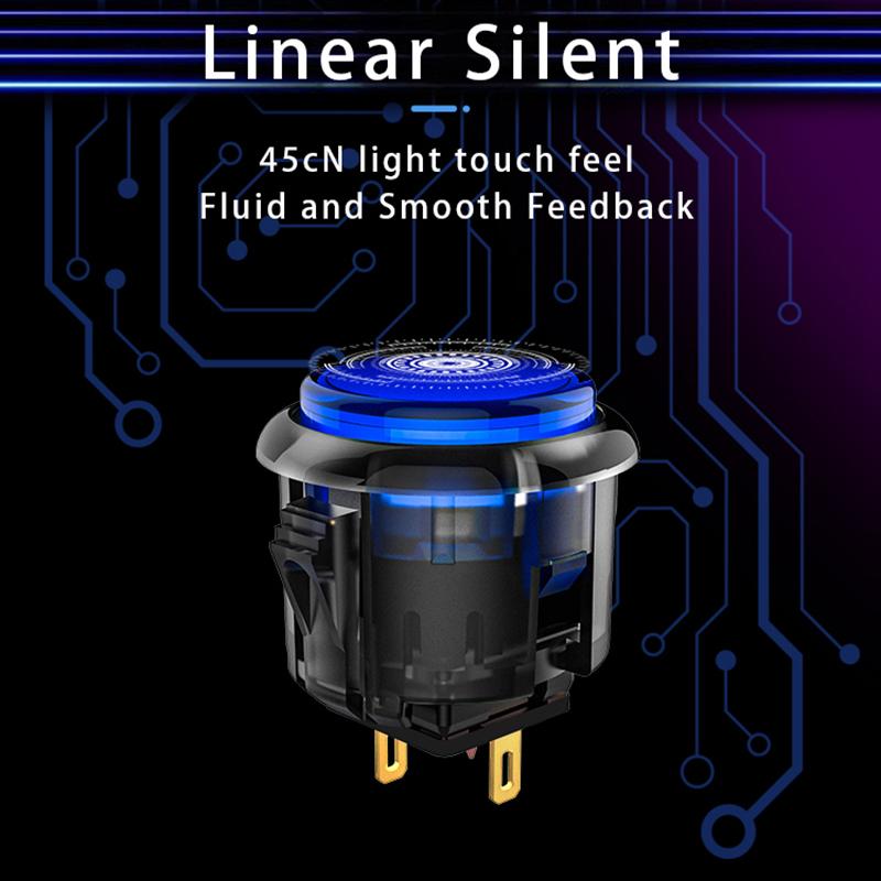 Qanba Gravity KS Mechanical Silent Arcade Stick Pushbutton 30mm 24mm Snap In Knob Dingdong Premium Original