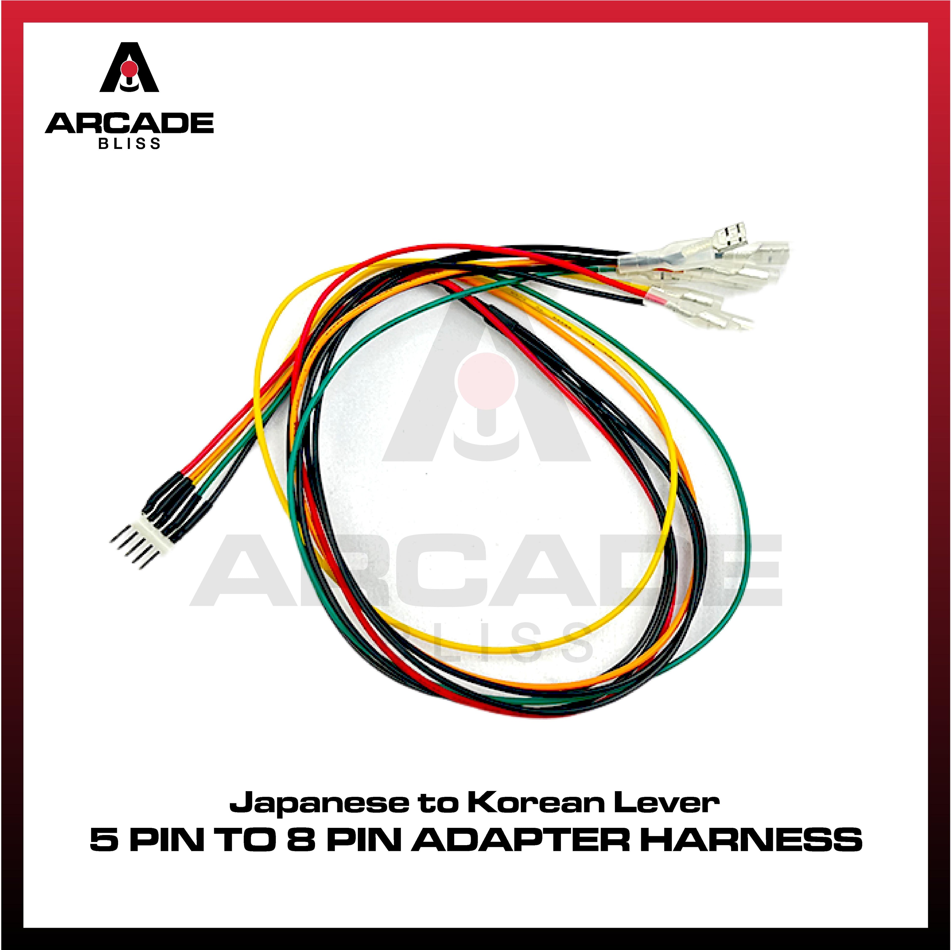 5 Pin to 8 Pin Joystick Adapter Converter Conversion Harness Wire For Arcade Stick Lever