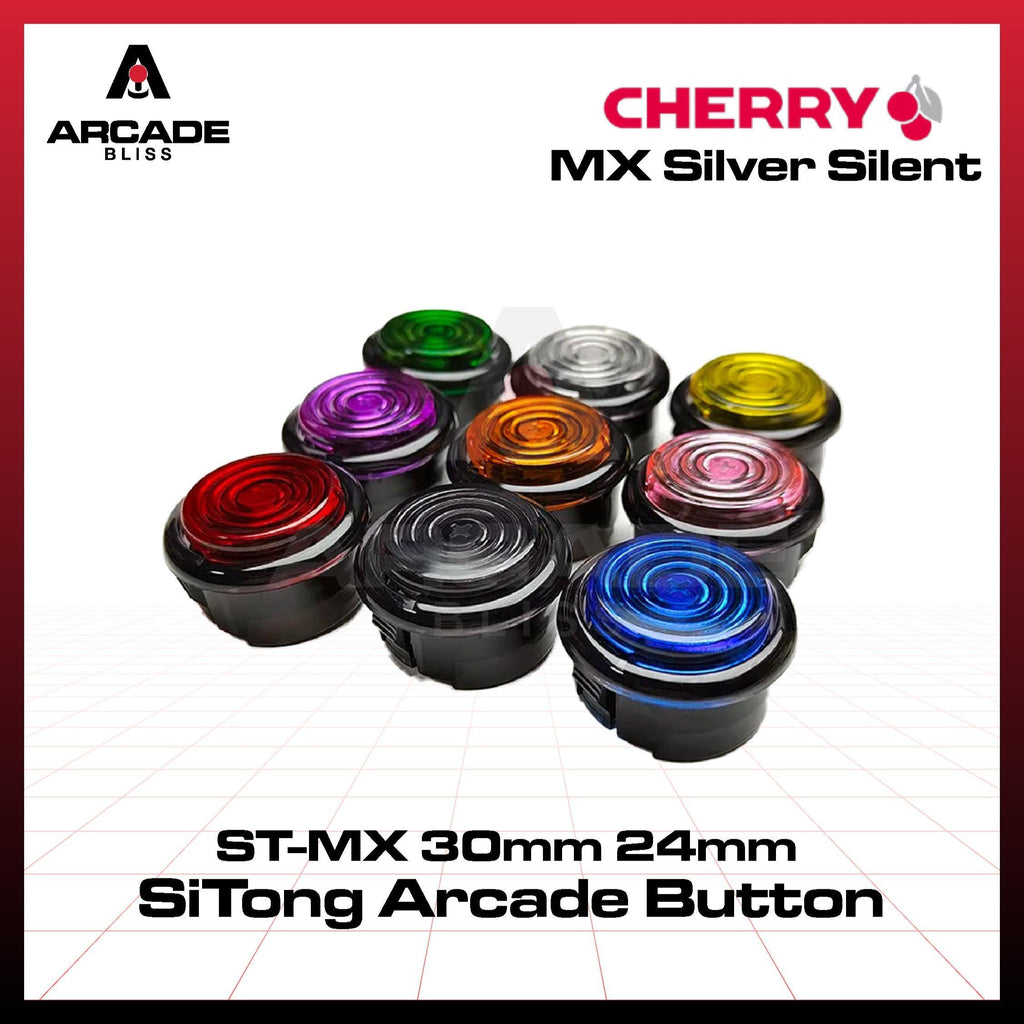 SiTong ST-MX Button Silent Mechanical Joystick Button Hitbox Fighting Game 30mm 24mm Arcade Stick Controller like Gamerfinger