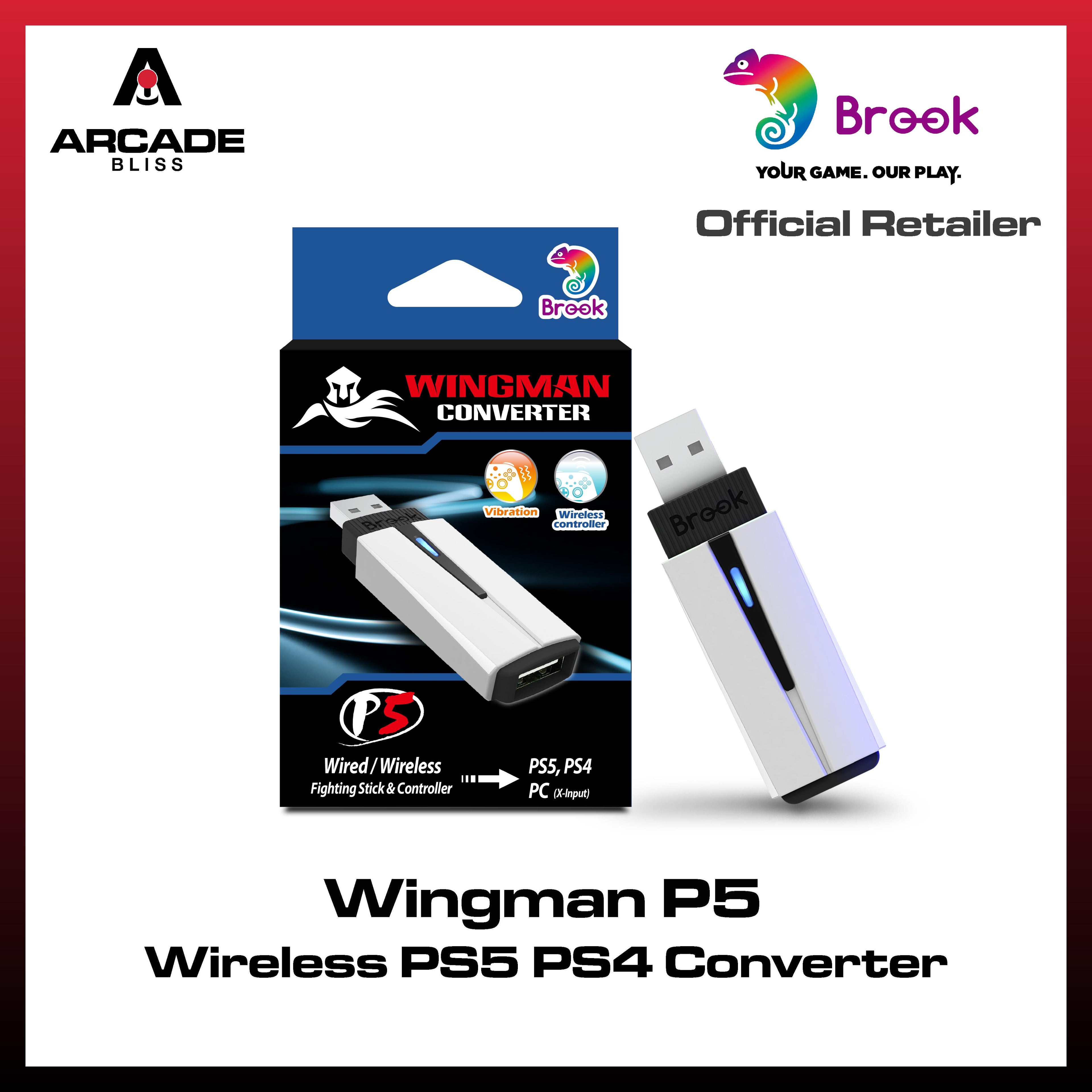 Brook Wingman P5 PC PS4 PS5 Playstation 5 Wireless Wired Converter Controller Adapter Low Latency