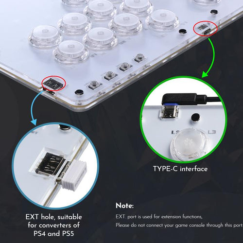 Booter 5 Cosmox Haute42 Booter5 Dongle PS4 PS5 Adapter for Hitbox Leverless Fightstick Controller Authenticator EXT Port USB Passthrough