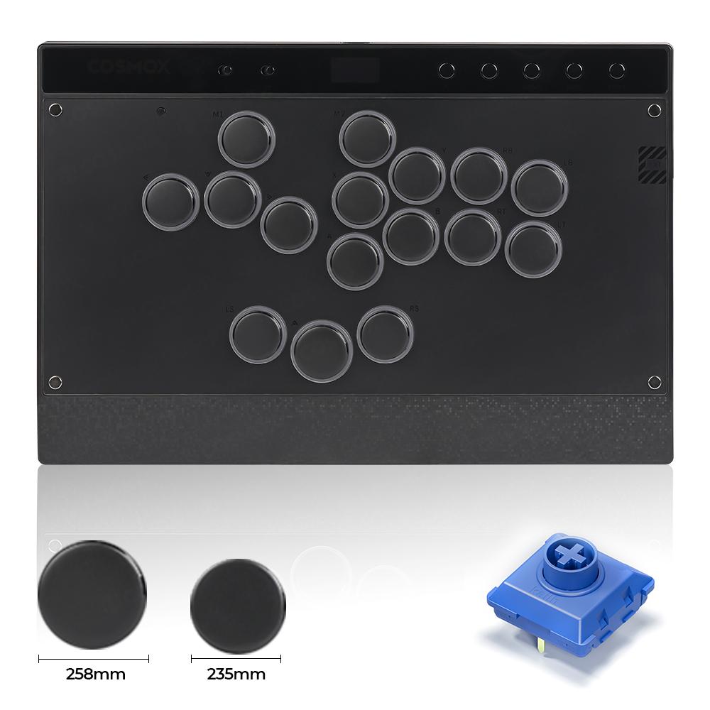 Haute42 C16 Button Rim RGB Cosmox Hautepad Aluminium Arcade Joystick Controller Haute Leverless Fighting Stick Fightstick All Button Gamepad