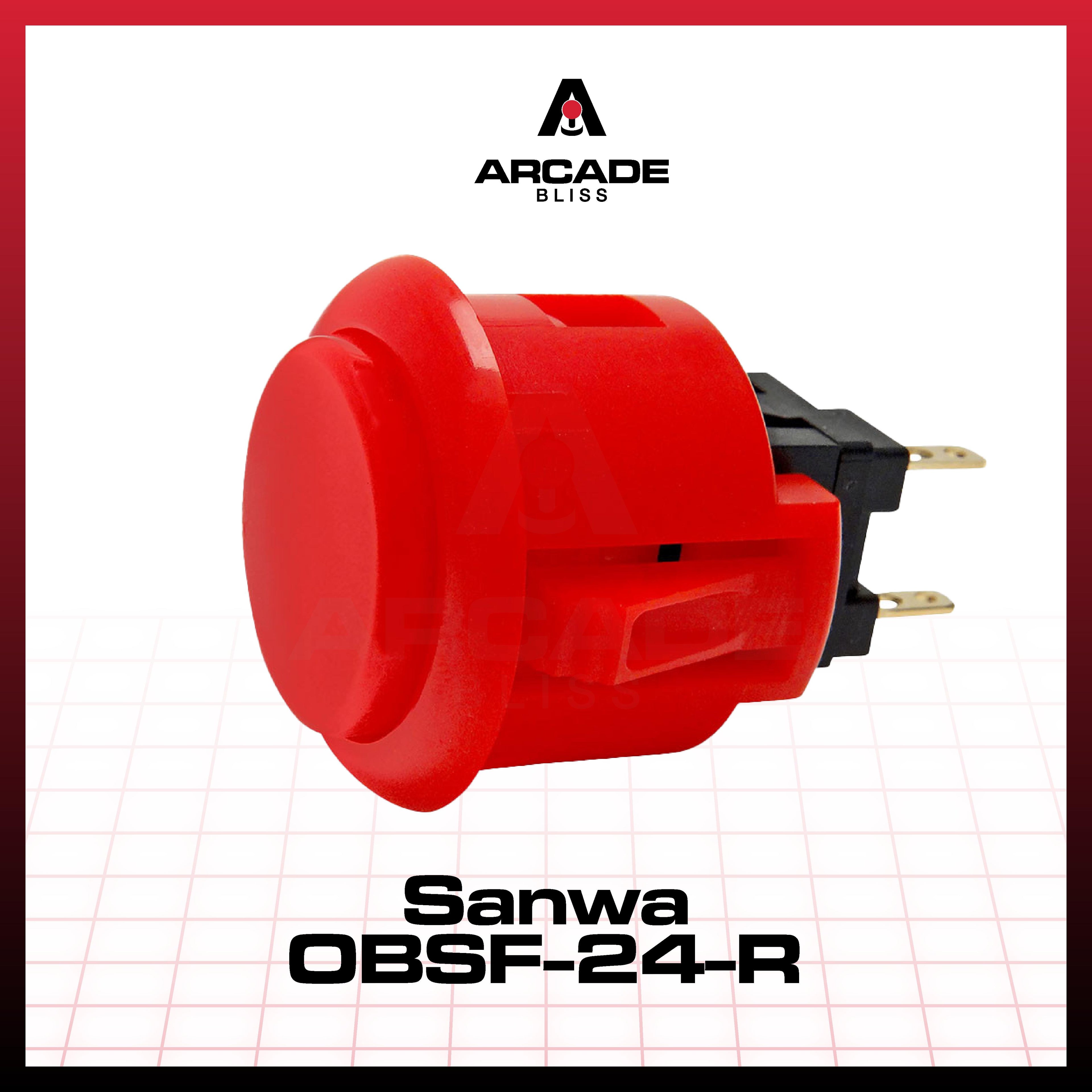 Original SANWA OBSF-24-Y Push On Button 24mm Arcade Stick Fighting Controller Ding Dong Button