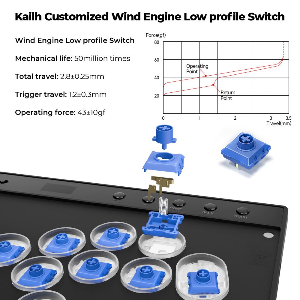 Haute42 C16S Split Layout Button Rim RGB Cosmox Hautepad Aluminium Arcade Joystick Controller Haute Leverless Fighting Stick Fightstick All Button Gamepad