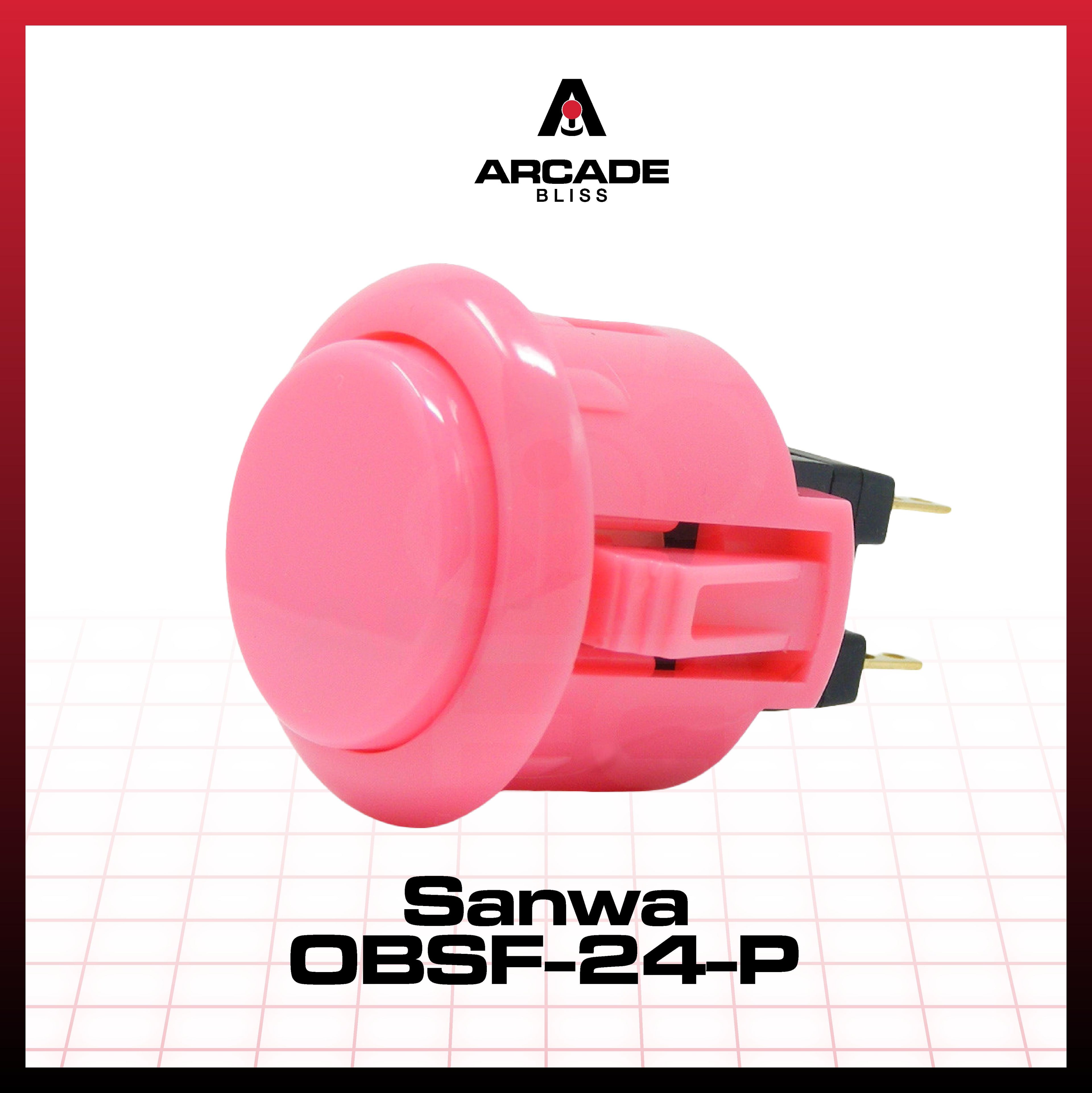 Original SANWA OBSF-24-Y Push On Button 24mm Arcade Stick Fighting Controller Ding Dong Button