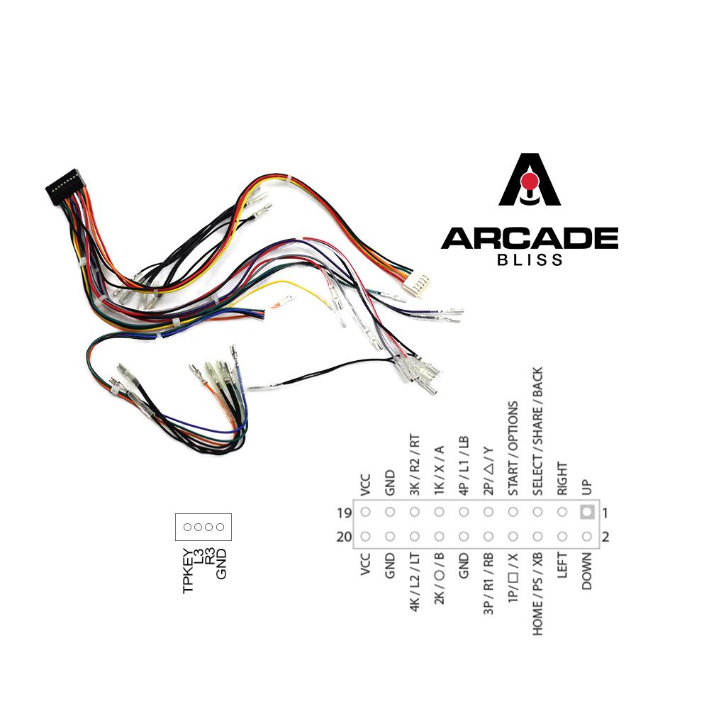 Arbliss Fighting Board Cable Set Harness DIY Arcade Stick Cable Set Arcade Stick