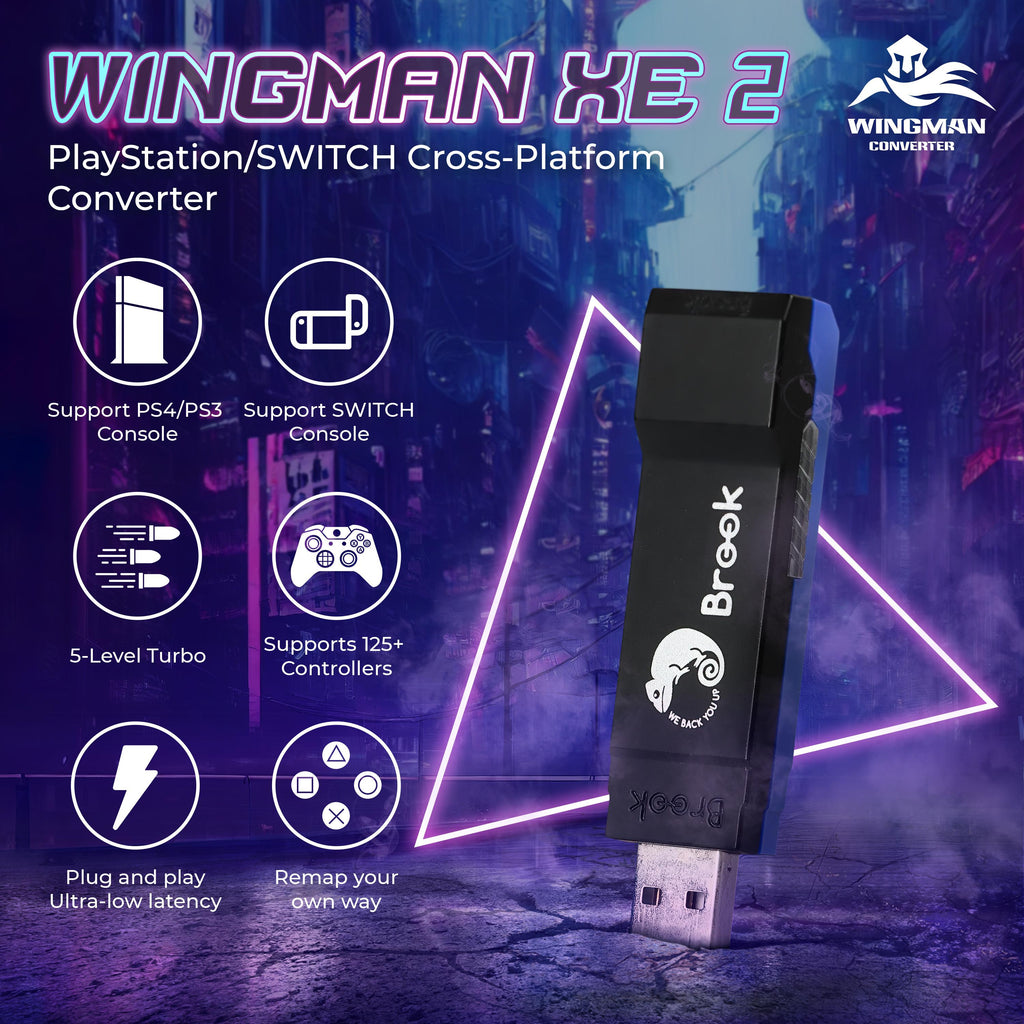 Brook Wingman XE2 Converter PS3 PS4 Niintendo Switch 2 Playstation 3 4 Controller Adapter Low Latency