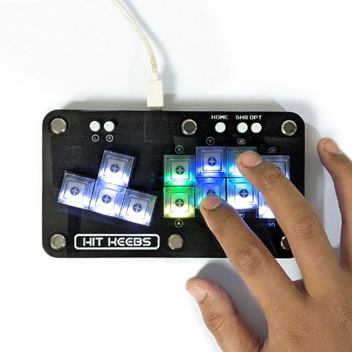 Hitkeebs Arcade Fight Stick Joystick Fighting Controller RGB WASD for PC Xbox PS