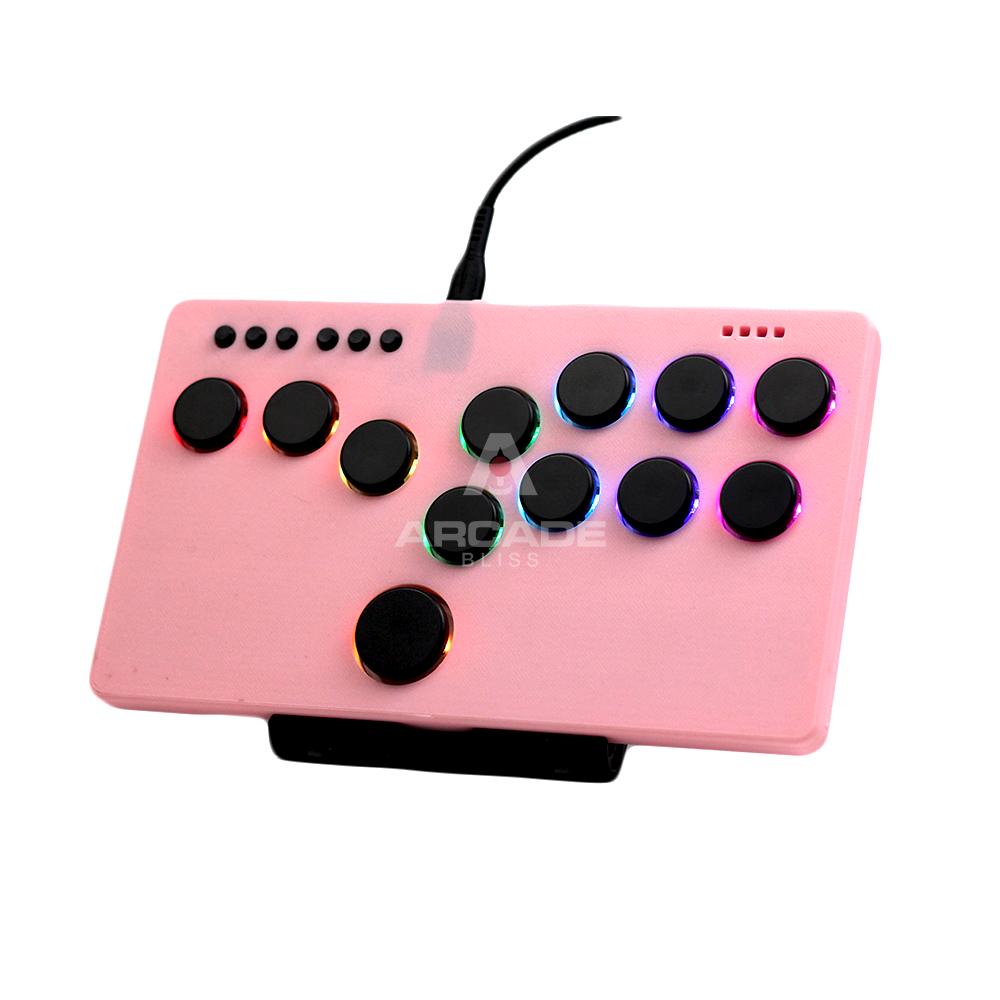 Flatbox Rev 5 RGB V2 Leverless Mini Hitbox Fighting Controller PS3 Switch PS4 Android PC All Button Arcade Stick Fightstick Gp2040-CE
