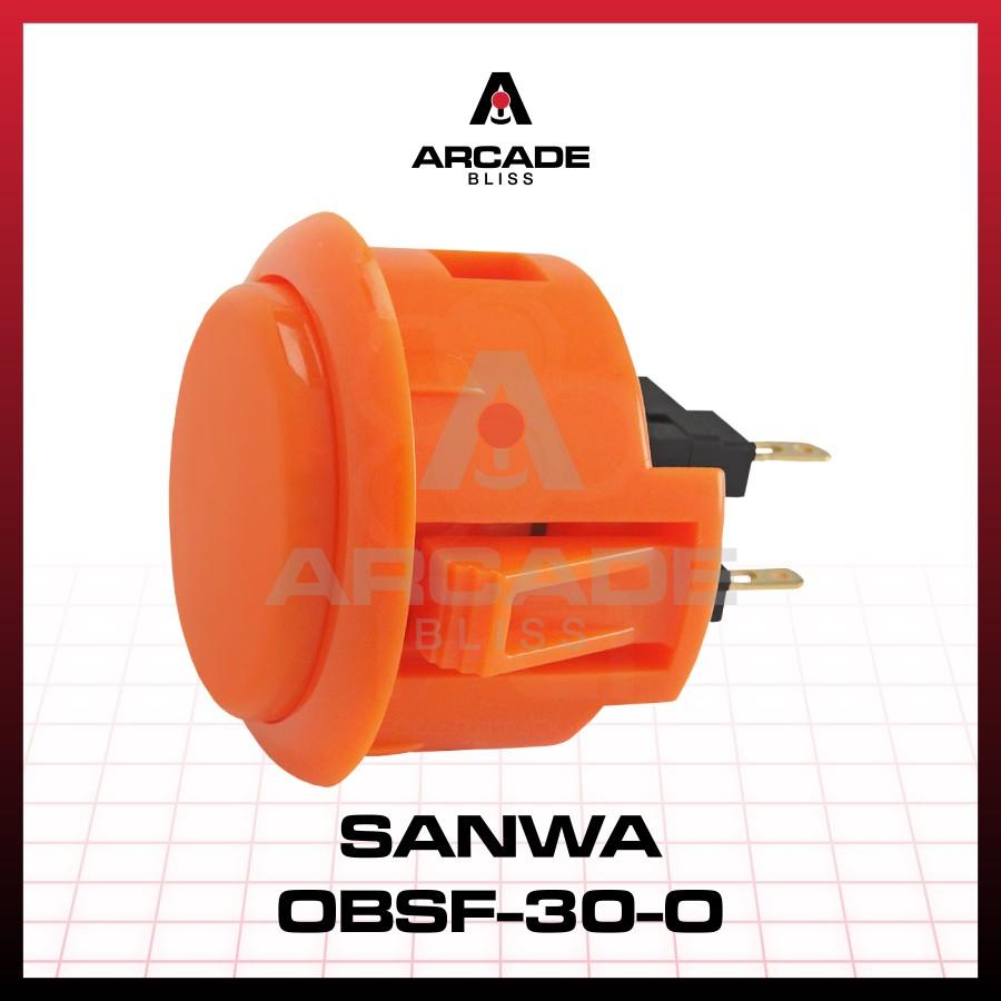 Original SANWA OBSF-30-W Push On Button 30mm Arcade Stick Fighting Controller Ding Dong Button