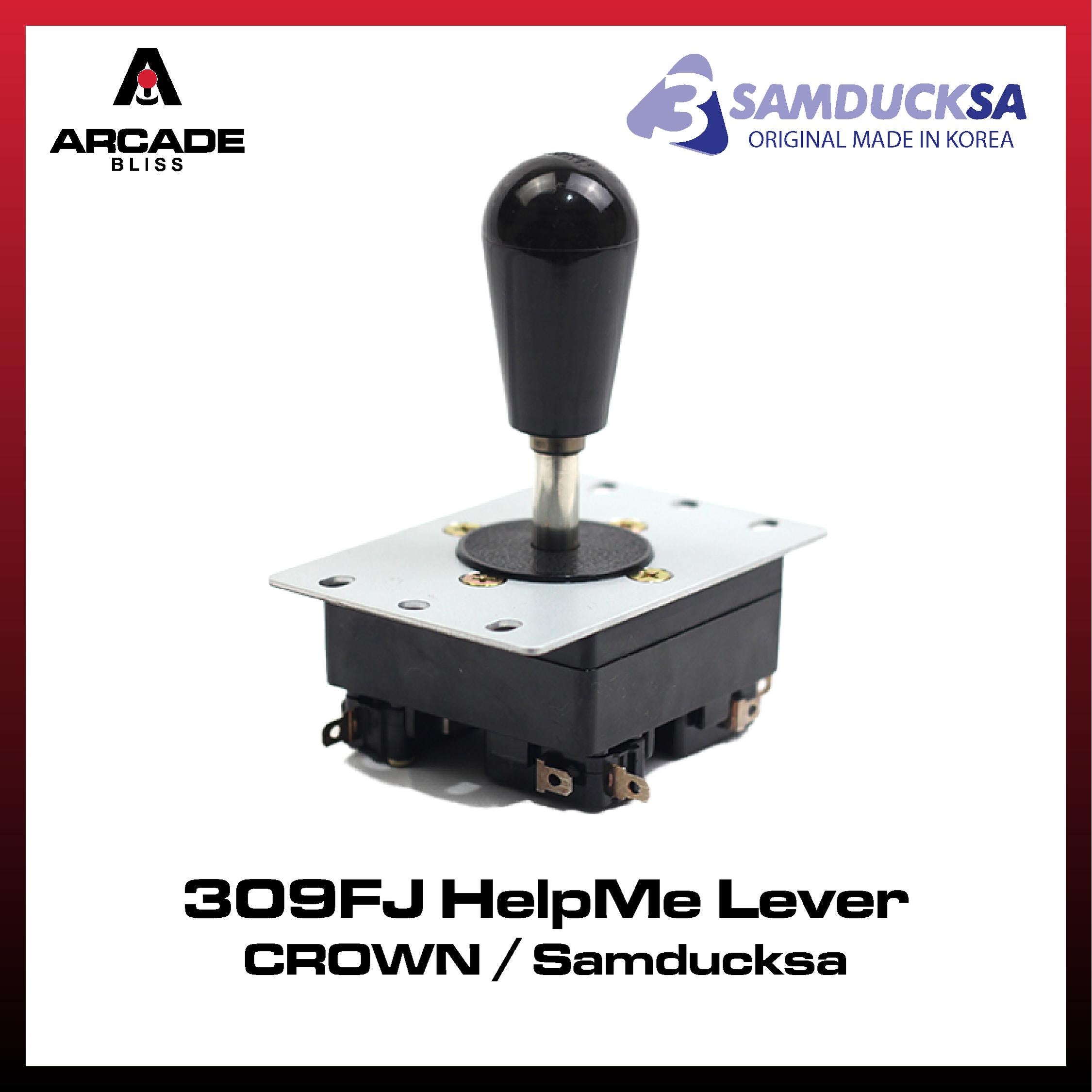 Crown CWL 309FJ Help Me Korean Lever Clear Red Joystick Handle Arcade Stick Original Korea Battop Bat Top Samducksa
