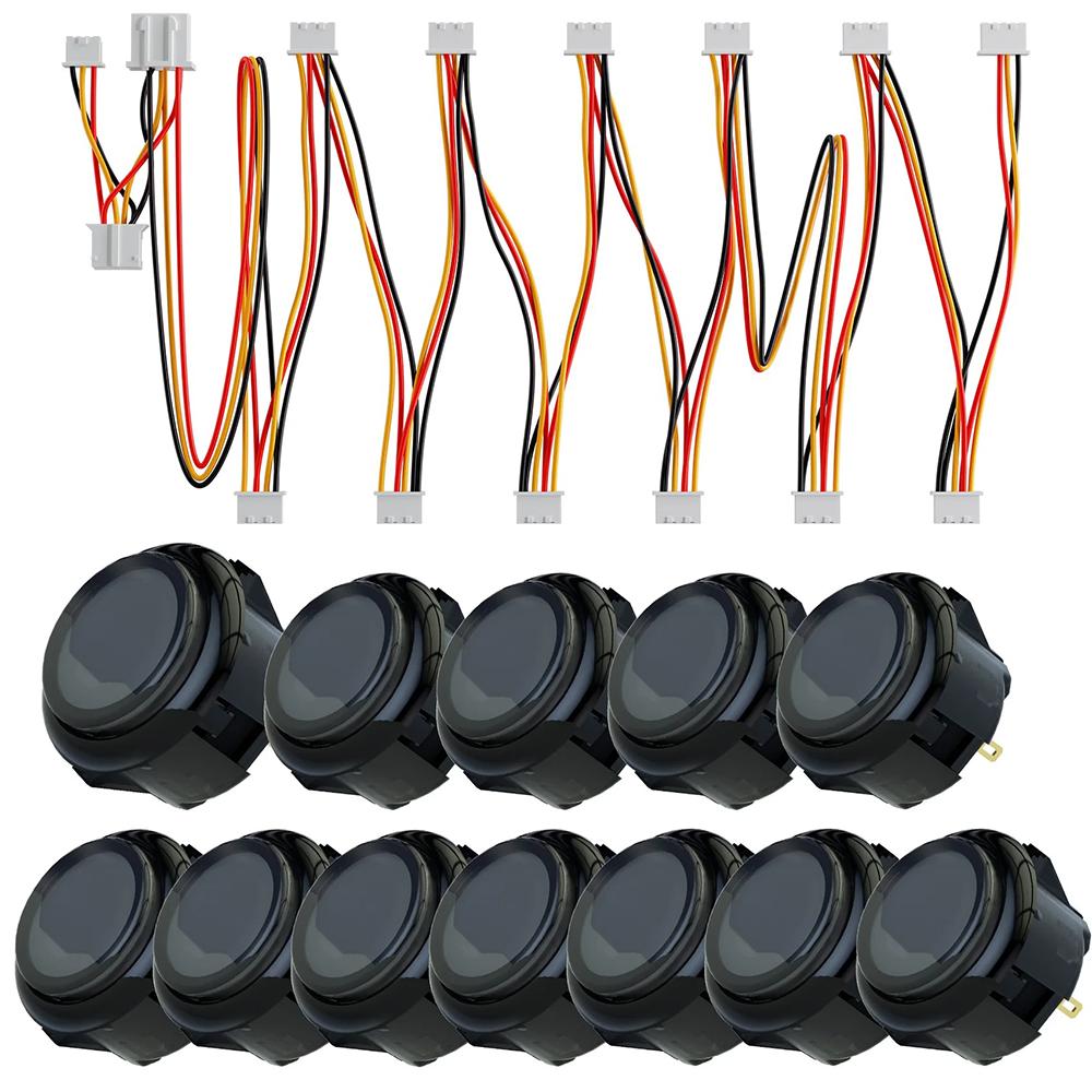 Qanba Gravity KS RGB LED Illuminated Silent Arcade Button Stick Pushbutton Built in IC 30mm 24mm Snap In Knob Dingdong Premium Original