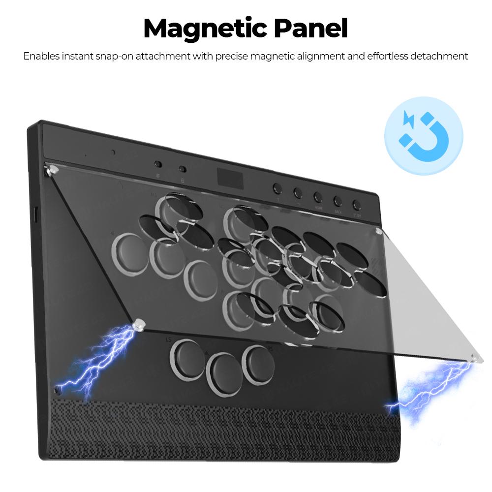 Haute42 C16 Button Rim RGB Cosmox Hautepad Aluminium Arcade Joystick Controller Haute Leverless Fighting Stick Fightstick All Button Gamepad