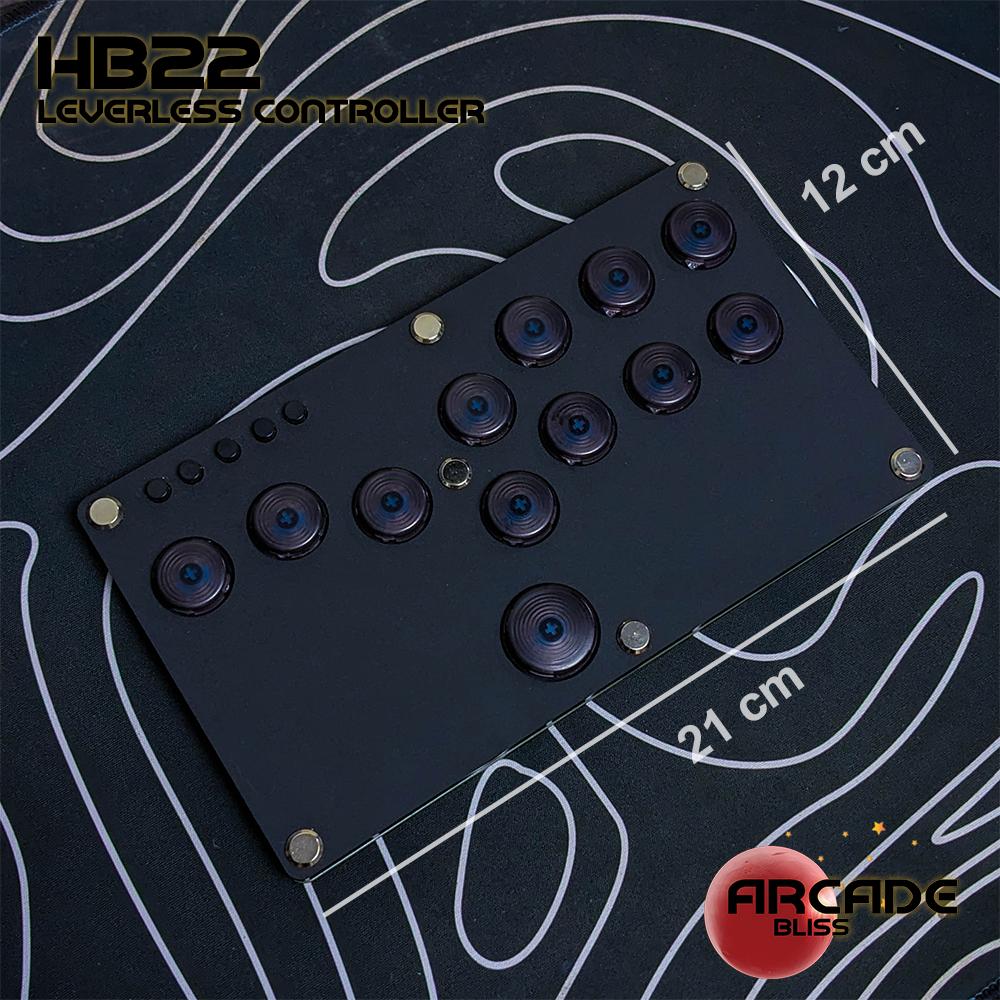HB22 Leverless Arcade Controller Flatbox Low Profile RGB Fight Stick for PC Andoid PS3 PS4 Switch Mini Hitbox