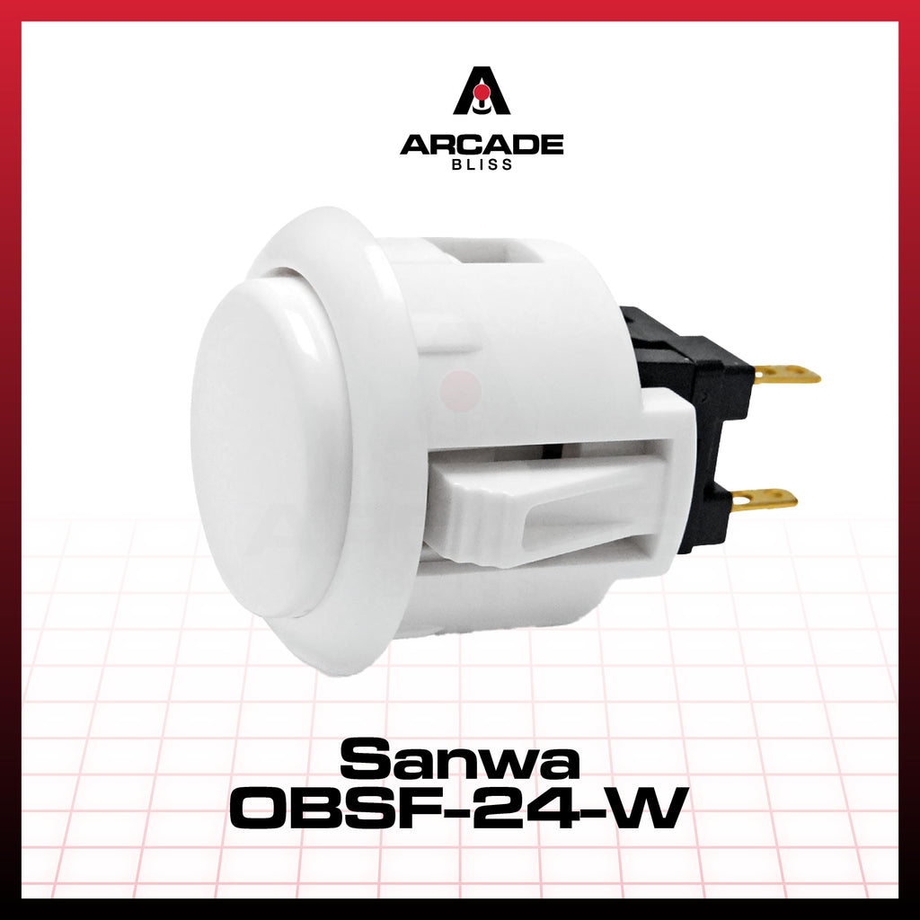 Original SANWA OBSF-24-Y Push On Button 24mm Arcade Stick Fighting Controller Ding Dong Button