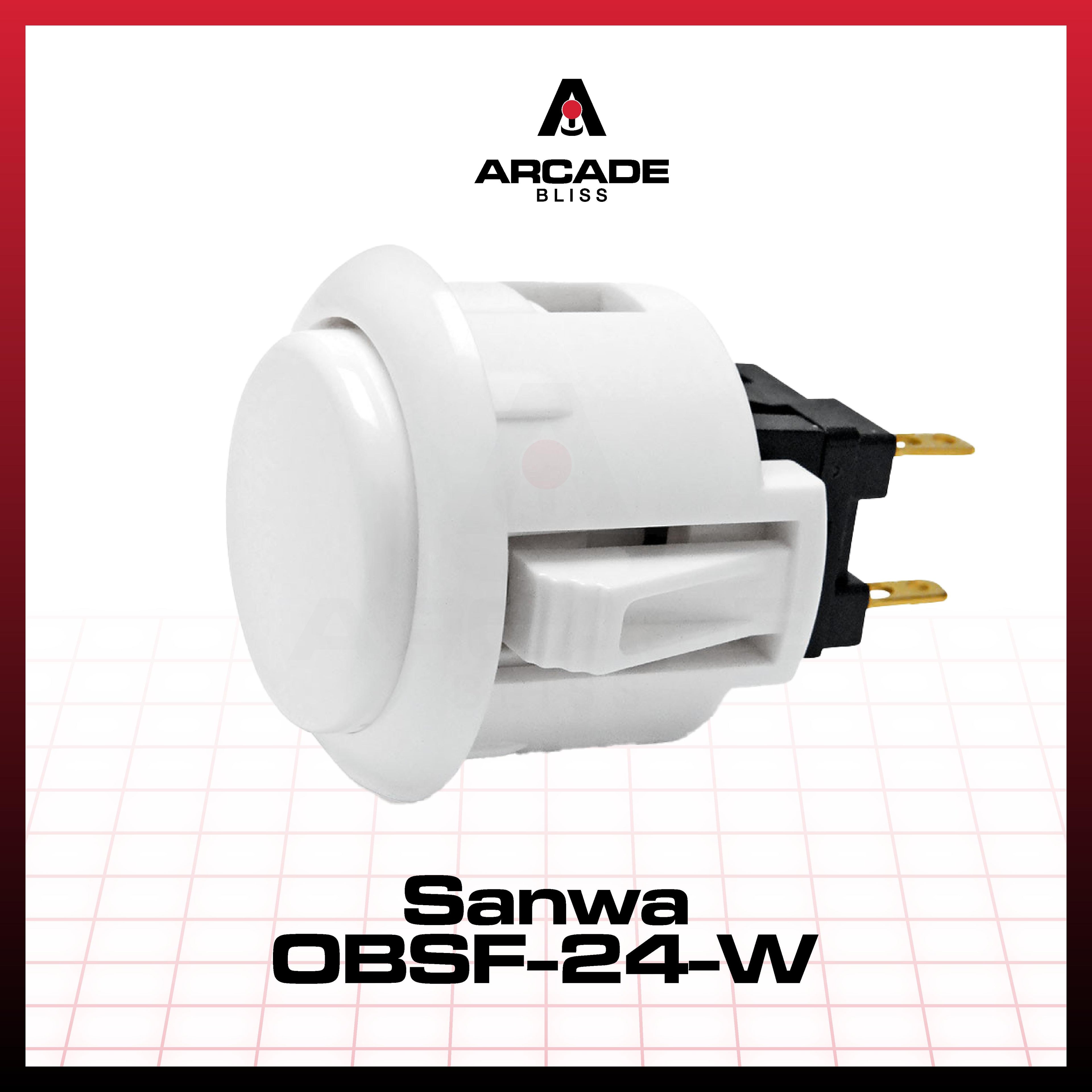 Original SANWA OBSF-24-Y Push On Button 24mm Arcade Stick Fighting Controller Ding Dong Button