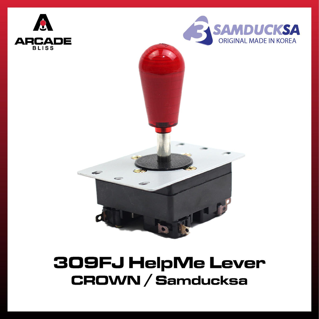 Crown CWL 309FJ Help Me Korean Lever Clear Red Joystick Handle Arcade Stick Original Korea Battop Bat Top Samducksa