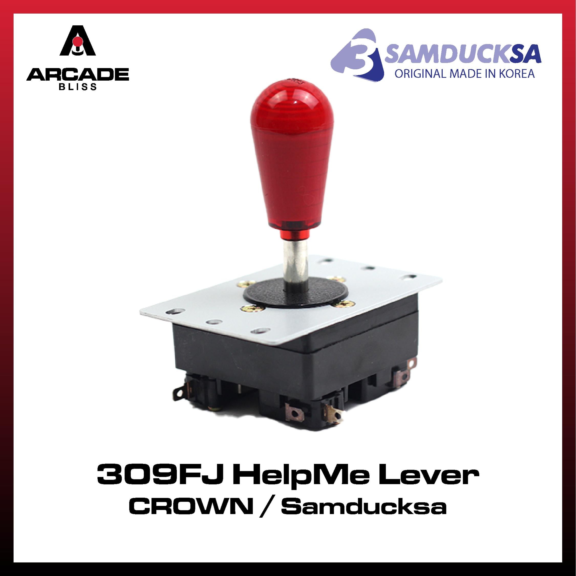 Crown CWL 309FJ Help Me Korean Lever Clear Red Joystick Handle Arcade Stick Original Korea Battop Bat Top Samducksa