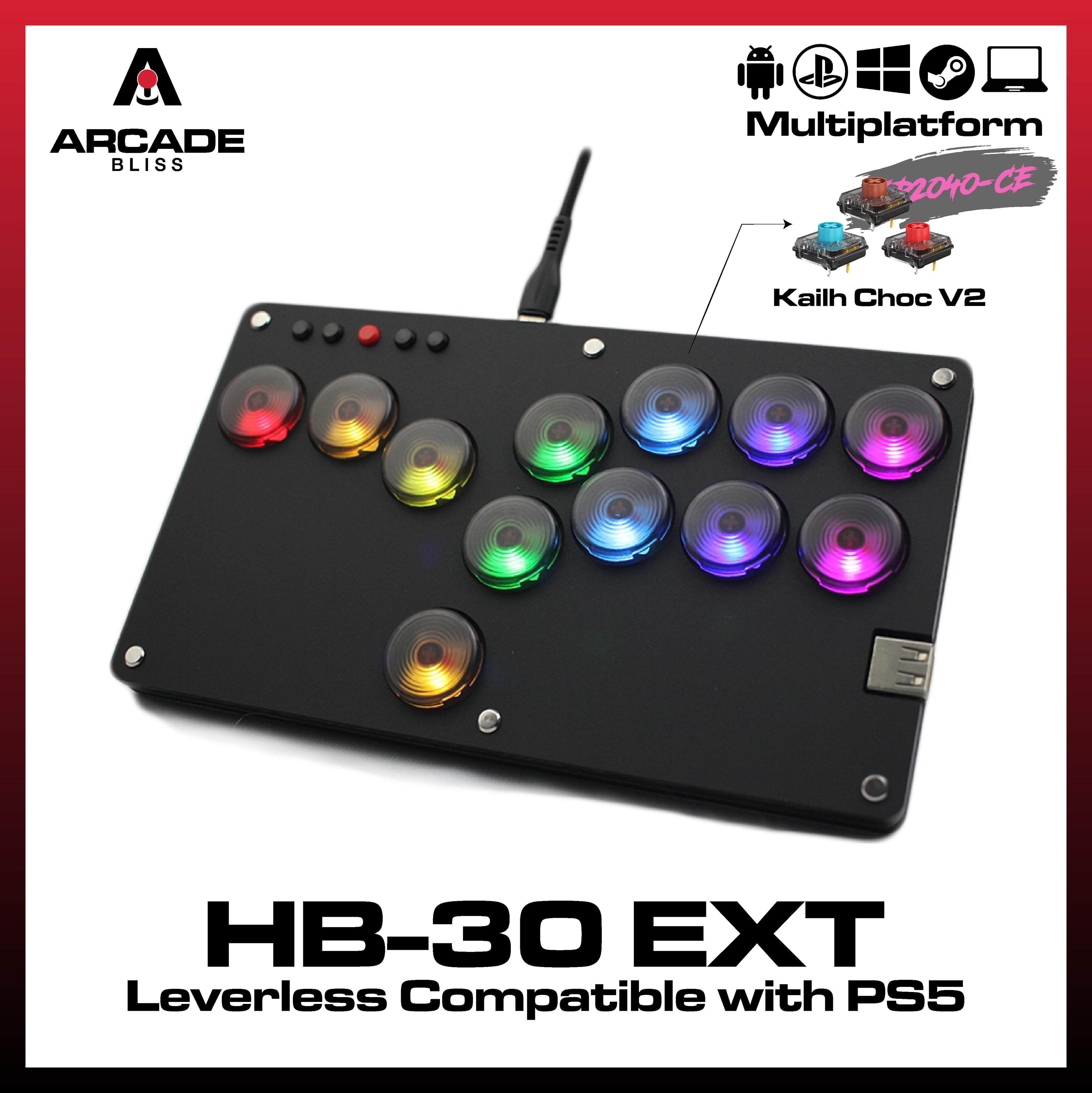 HB30 EXT Leverless Arcade Stick Controller for Xbox ONE S X Series Mini Hitbox Flatbox Low Profile RGB Fighting Fight Gamepad