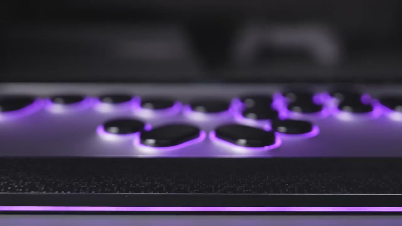 Haute42 C16S Split Layout Button Rim RGB Cosmox Hautepad Aluminium Arcade Joystick Controller Haute Leverless Fighting Stick Fightstick All Button Gamepad